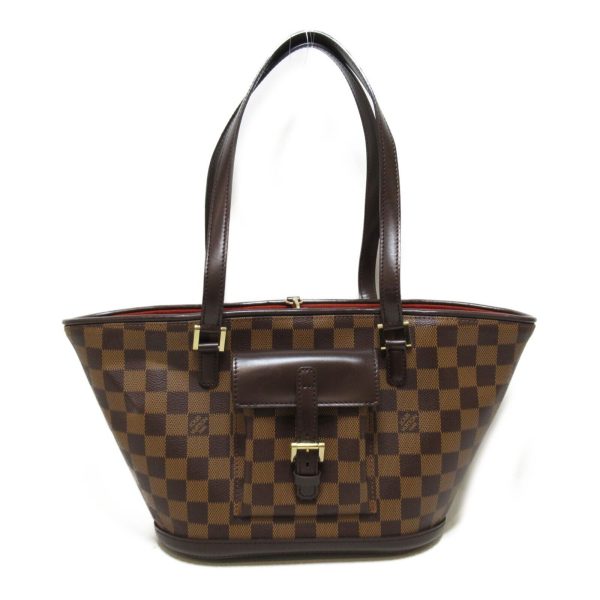 1 Louis Vuitton Manosque PM Shoulder Tote Bag Damier Ebene LV Women