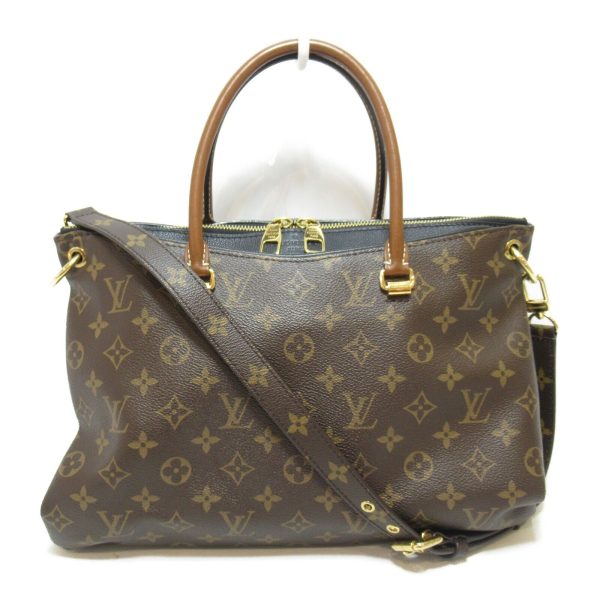 1 Louis Vuitton Pallas Shoulder Hand Bag Monogram Canvas Brown