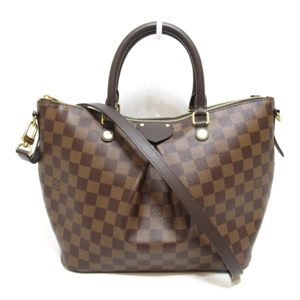 1 Louis Vuitton Sienna MM Shoulder Crossbody Bag Damier Canvas Brown Ebene