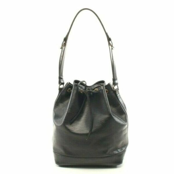 1 Louis Vuitton Noe Bucket Drawstring Bag Black Epi Leather