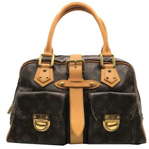 1 Louis Vuitton Manhattan GM Handbag Monogram Canvas Brown Women LV