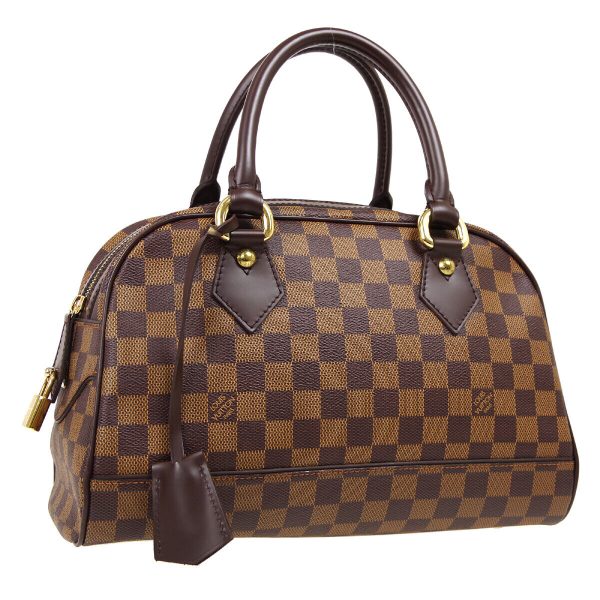 1 Louis Vuitton Duomo Hand Bag Purse Damier Ebene Authentic