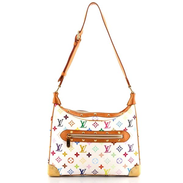 1 Louis Vuitton Boulogne Handbag Monogram Multicolor White Multicolor