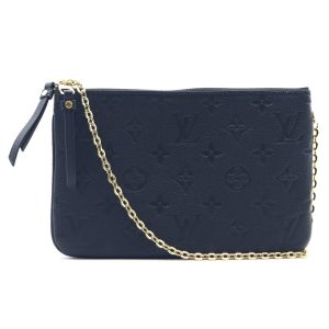 1 Louis Vuitton Pochette Double Zip Shoulder Bag Monogram Empreinte Black