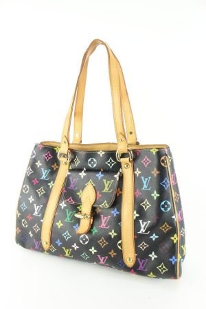 1 Louis Vuitton Black Monogram Multicolor Aurelia Shoulder Bag