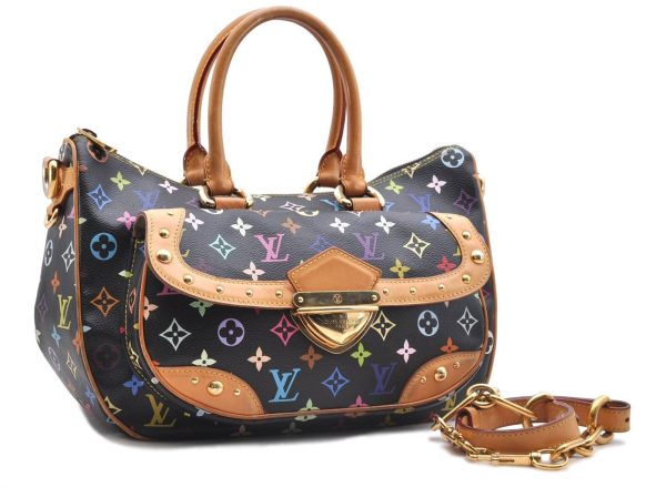 1 Louis Vuitton Monogram Multicolor Rita Shoulder Bag Black