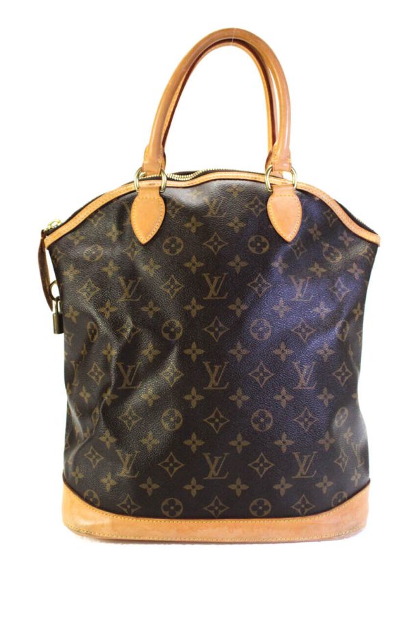 1 Louis Vuitton Monogram Vertical Lockit Handbag Brown