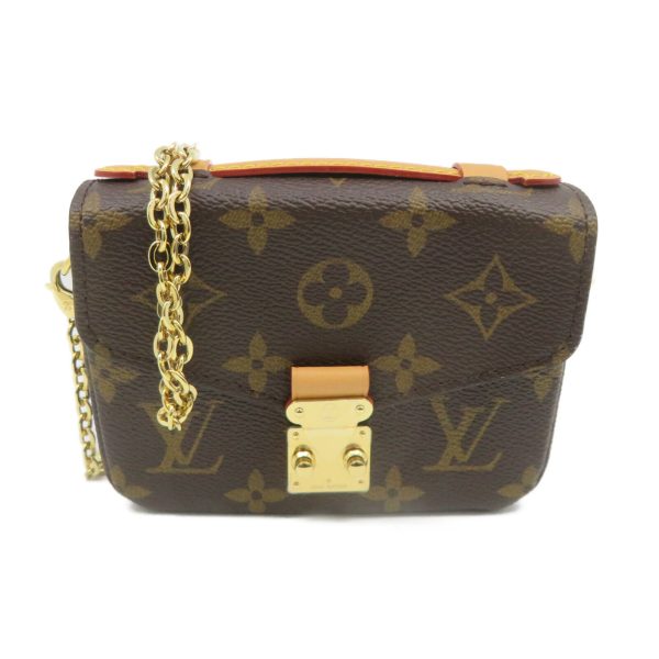 1 Louis Vuitton LV Micro Metis Hand Bag Chain Shoulder Bag Monogram Brown