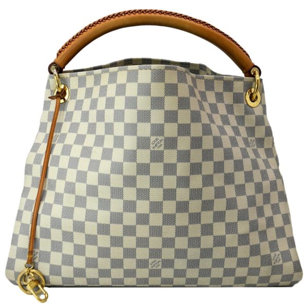 1 Louis Vuitton Artsy MM Damier Azur Hobo Bag White