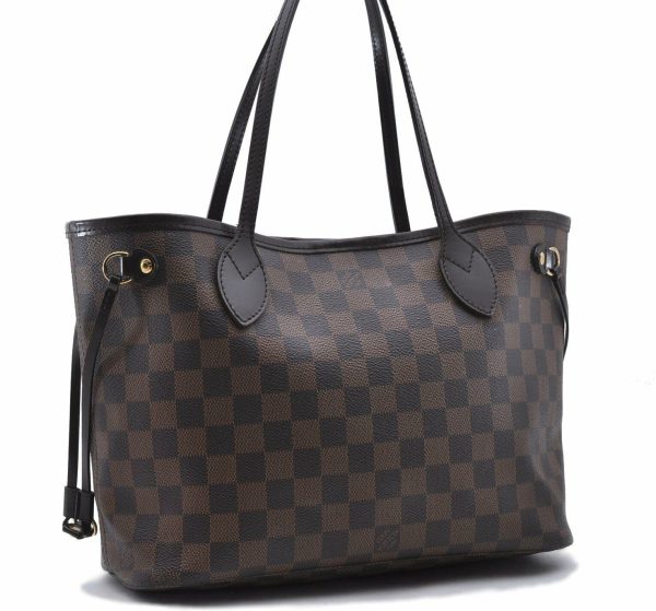 1 Louis Vuitton Damier Ebene Neverfull PM Tote Bag