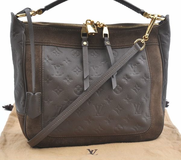 1 Louis Vuitton Monogram Empreinte Audacieuse PM Shoulder Bag Brown