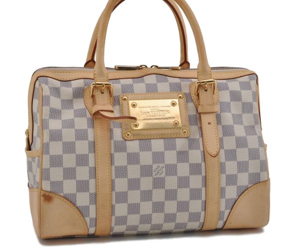 1 Louis Vuitton Damier Azur Berkeley Hand Boston Bag