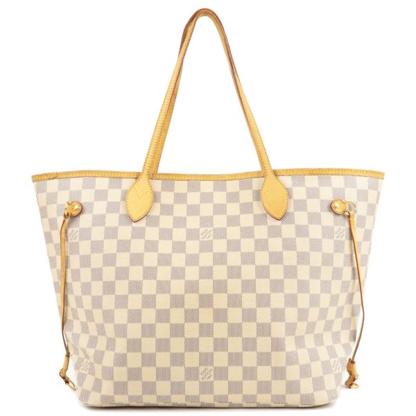 1 Louis Vuitton Damier Azur Neverfull MM Tote Bag