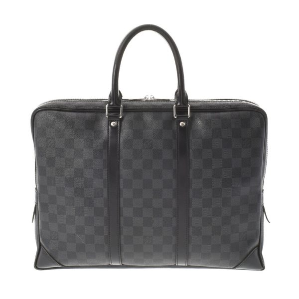 1 LOUIS VUITTON Porte Documents Voyage Bag Damier Graphite