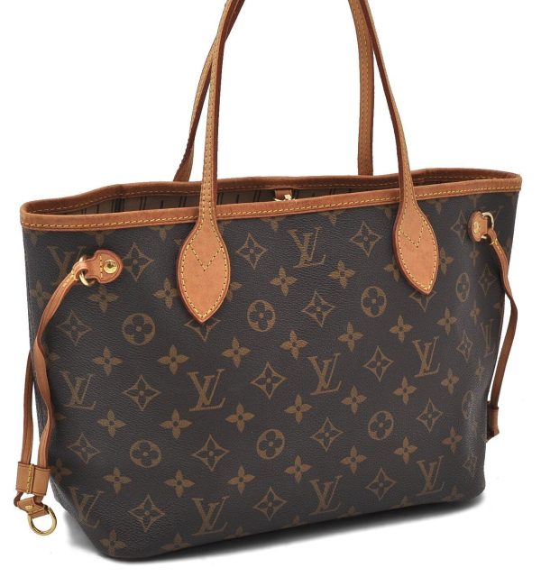 1 Louis Vuitton Monogram Neverfull PM Tote Bag LV