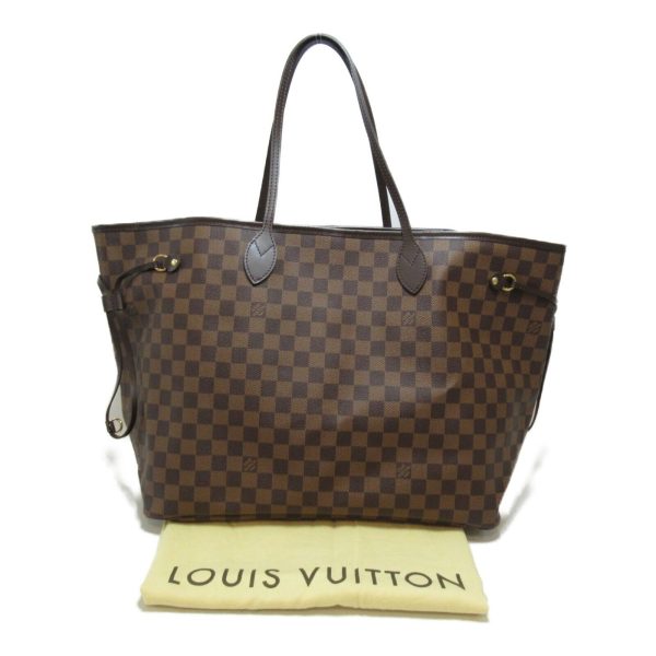 10 Louis Vuitton Neverfull GM Shoulder Tote Bag Damier Ebene