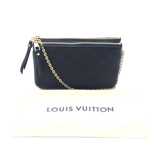 10 Louis Vuitton Pochette Double Zip Shoulder Bag Monogram Empreinte Black