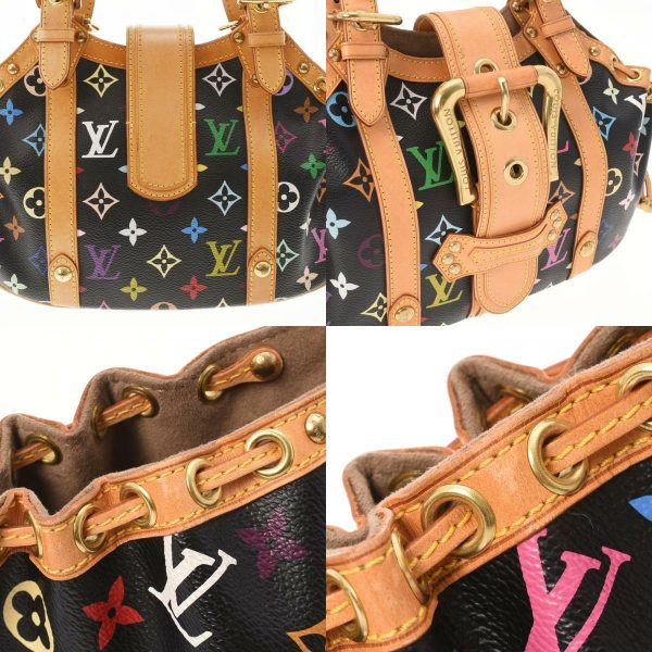 10 Louis Vuitton Multicolor Theda GM Black Hand Bag