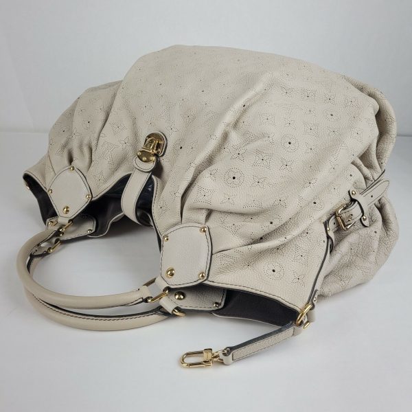 10 Louis Vuitton Mahina XL Off White Perforated Logo Leather Handbag
