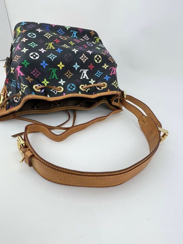 11 Louis Vuitton Tote Monogram Multicolor Petite Noe Shoulder Bag Black