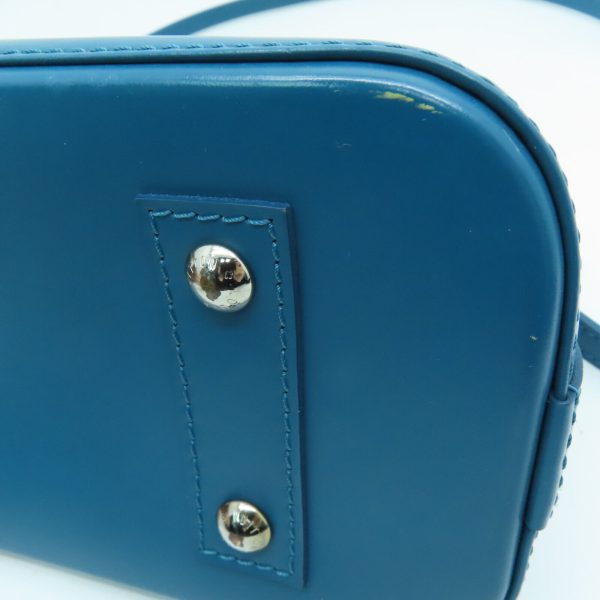 11 Louis Vuitton Alma BB Satchel Shoulder Handbag Epi Blue