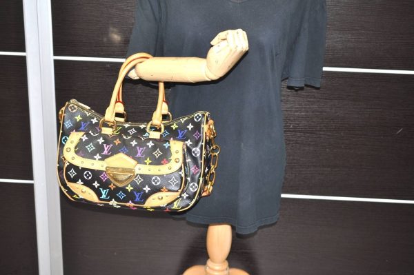 12 Louis Vuitton Monogram Multicolor Rita Shoulder Bag Black