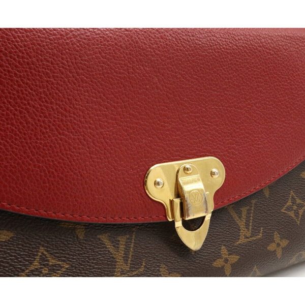 12 Louis Vuitton Saint Placide Chain Shoulder Bag Monogram Cerise Red