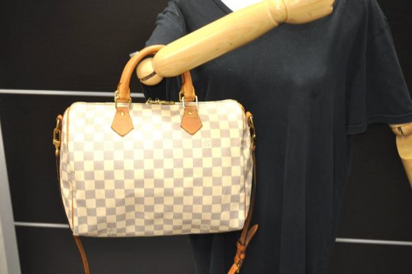 12 Louis Vuitton Damier Azur Speedy Bandouliere 30 Hand Bag