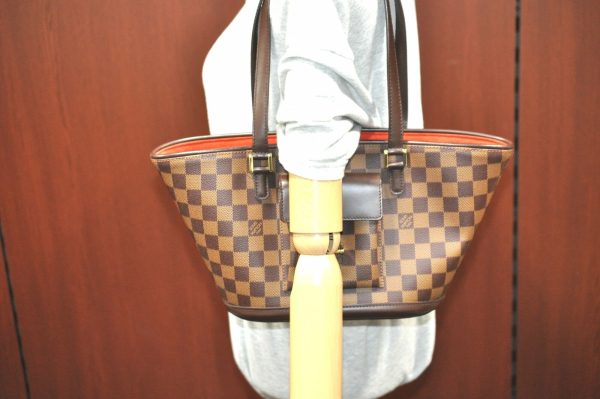 12 Louis Vuitton Damier Manosque PM Shoulder Tote Bag LV