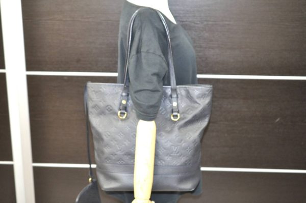 12 Louis Vuitton Monogram Empreinte Citadine PM Tote Bag Navy