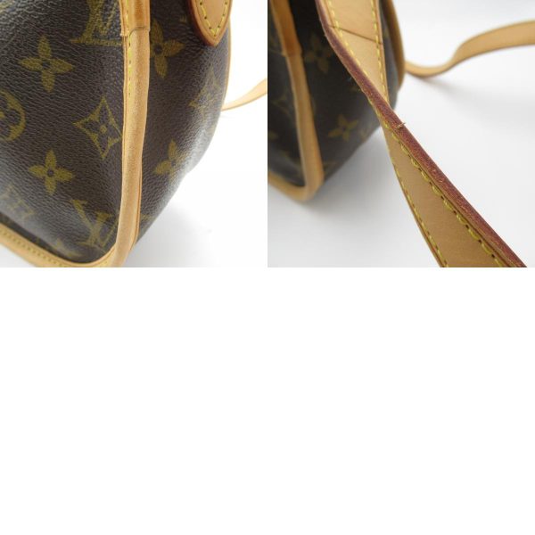 12 Louis Vuitton Menilmontant PM Shoulder Bag Monogram Canvas Brown LV