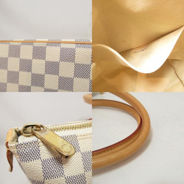 12 Louis Vuitton Saleya GM Hand Bag Damier Azur Canvas White