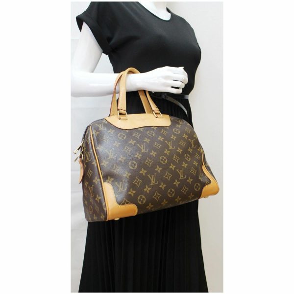 2 Louis Vuitton Retiro Nm Monogram Canvas 2way Shoulder Bag Brown