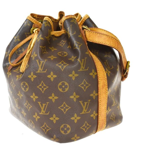 2 Louis Vuitton Petit Noe Drawstring Shoulder Bag Monogram Leather