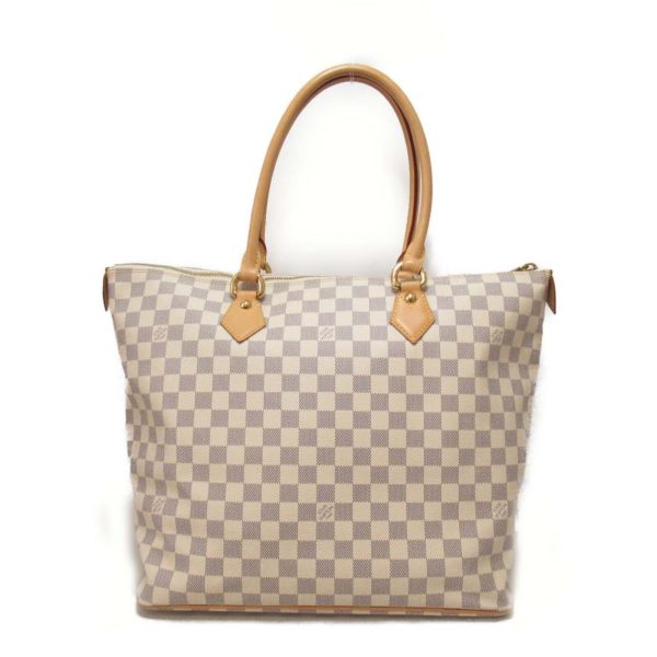 2 Louis Vuitton Saleya GM Hand Bag Damier Azur Canvas White