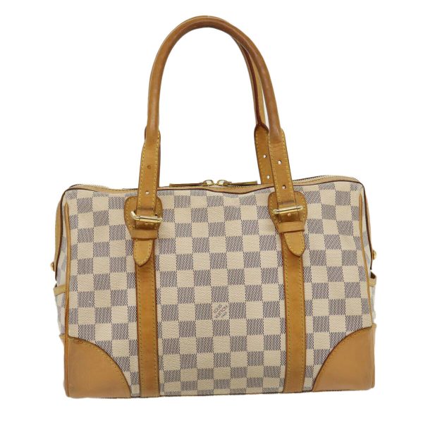 2 Louis Vuitton Damier Azur Berkeley Hand Bag LV Auth