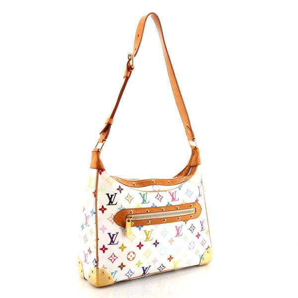 2 Louis Vuitton Boulogne Handbag Monogram Multicolor White Multicolor