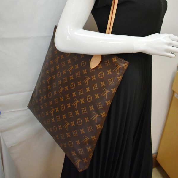 2 Louis Vuitton Carry It Monogram Canvas Shoulder Bag Brown