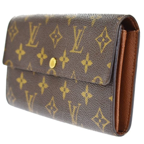 2 Louis Vuitton Porte Monnaie Credit Long Wallet Monogram Leather