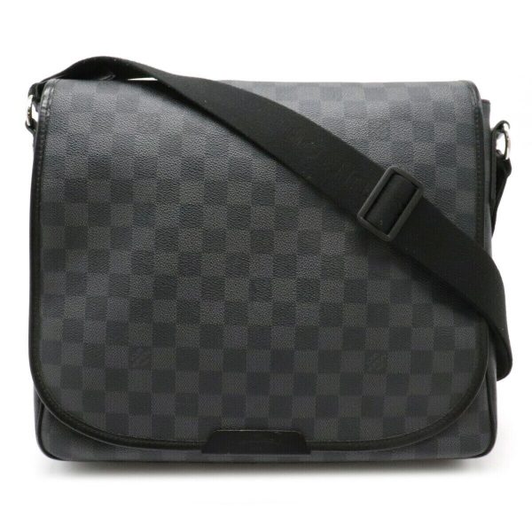 2 LOUIS VUITTON Damier Graffitt Daniel MM Shoulder Bag Messenger B