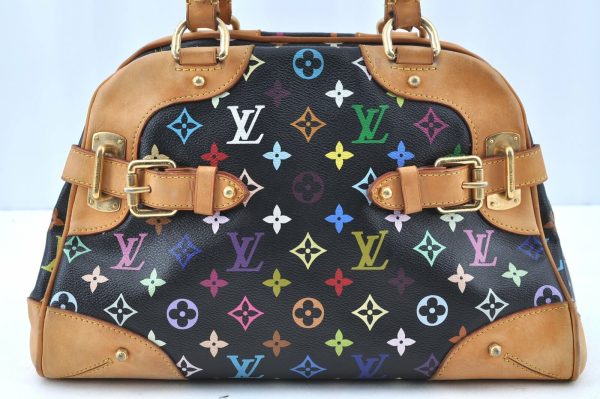 2 Louis Vuitton Monogram Multicolor Claudia Hand Bag Black