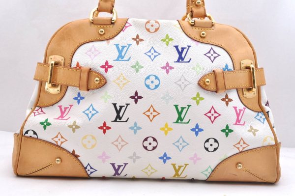 2 Louis Vuitton Monogram Multicolor Claudia Hand Bag White