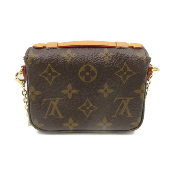 2 Louis Vuitton LV Micro Metis Hand Bag Chain Shoulder Bag Monogram Brown