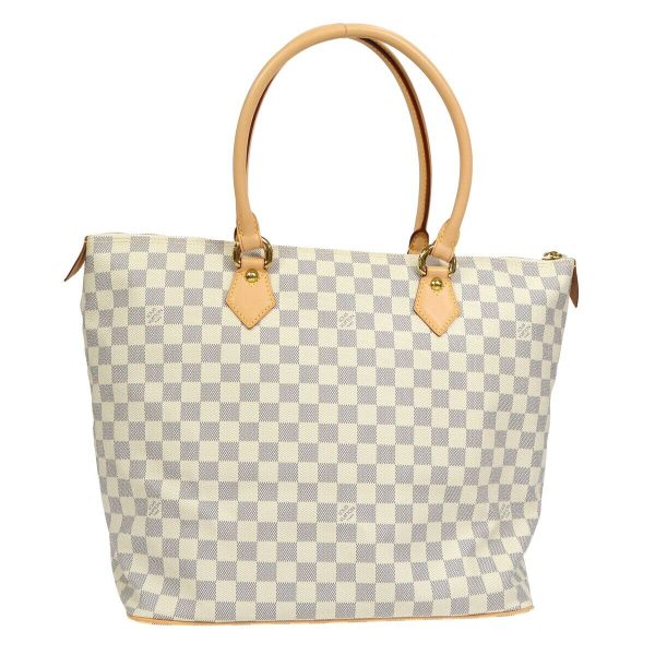 2 Louis Vuitton Saleya GM Hand Tote Bag Purse Damier Azur