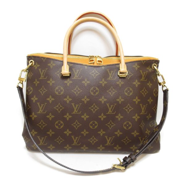 2 Louis Vuitton Palas BB 2way Handbag Monogram Canvas Brown Saffron