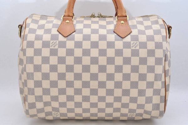 2 Louis Vuitton Damier Azur Speedy Bandouliere 30 Hand Bag