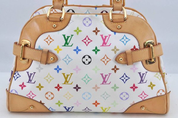 2 Louis Vuitton Monogram Multicolor Claudia Hand Bag White