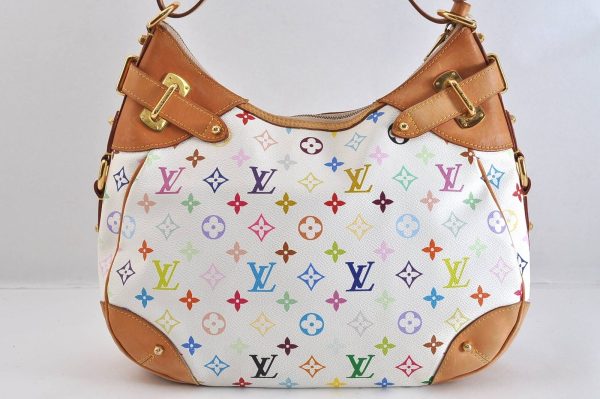 2 Louis Vuitton Monogram Multicolor Greta Shoulder Bag White LV