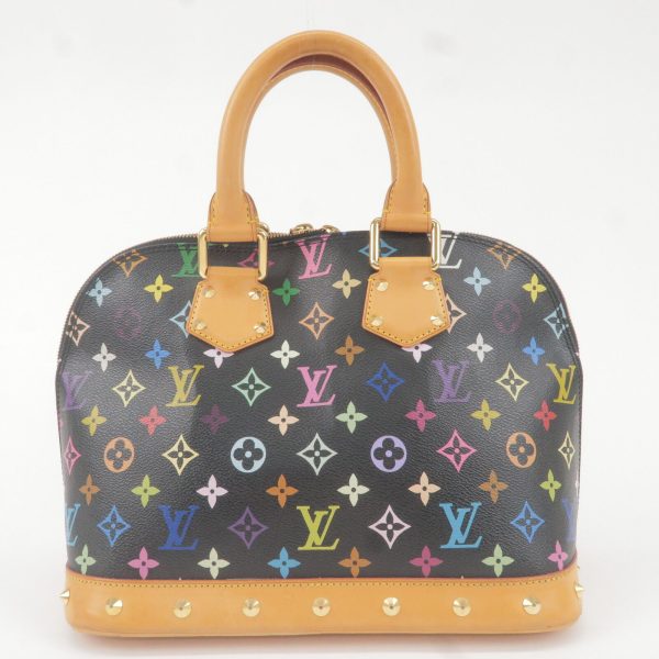 2 Louis Vuitton Monogram Multi Color Alma PM Hand Bag black