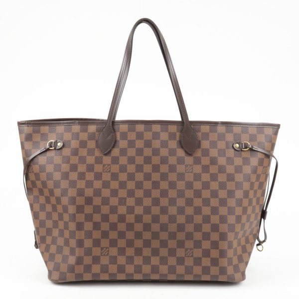 2 Louis Vuitton Damier Ebene Neverfull GM Tote Bag